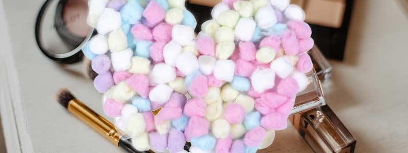cotton balls to protect your makeup